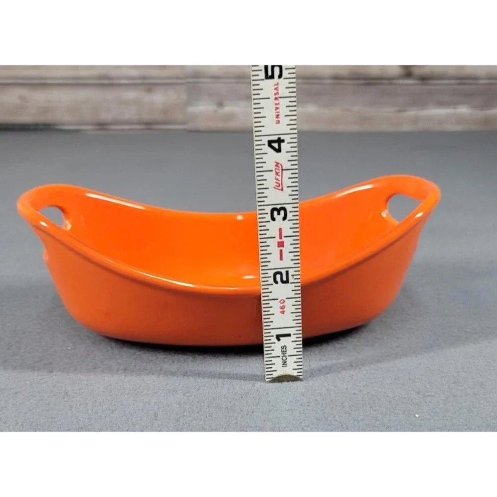 Rachael Ray 12 Ounce Oval Casserole Baking Dishes (set of 2) Stoneware Orange